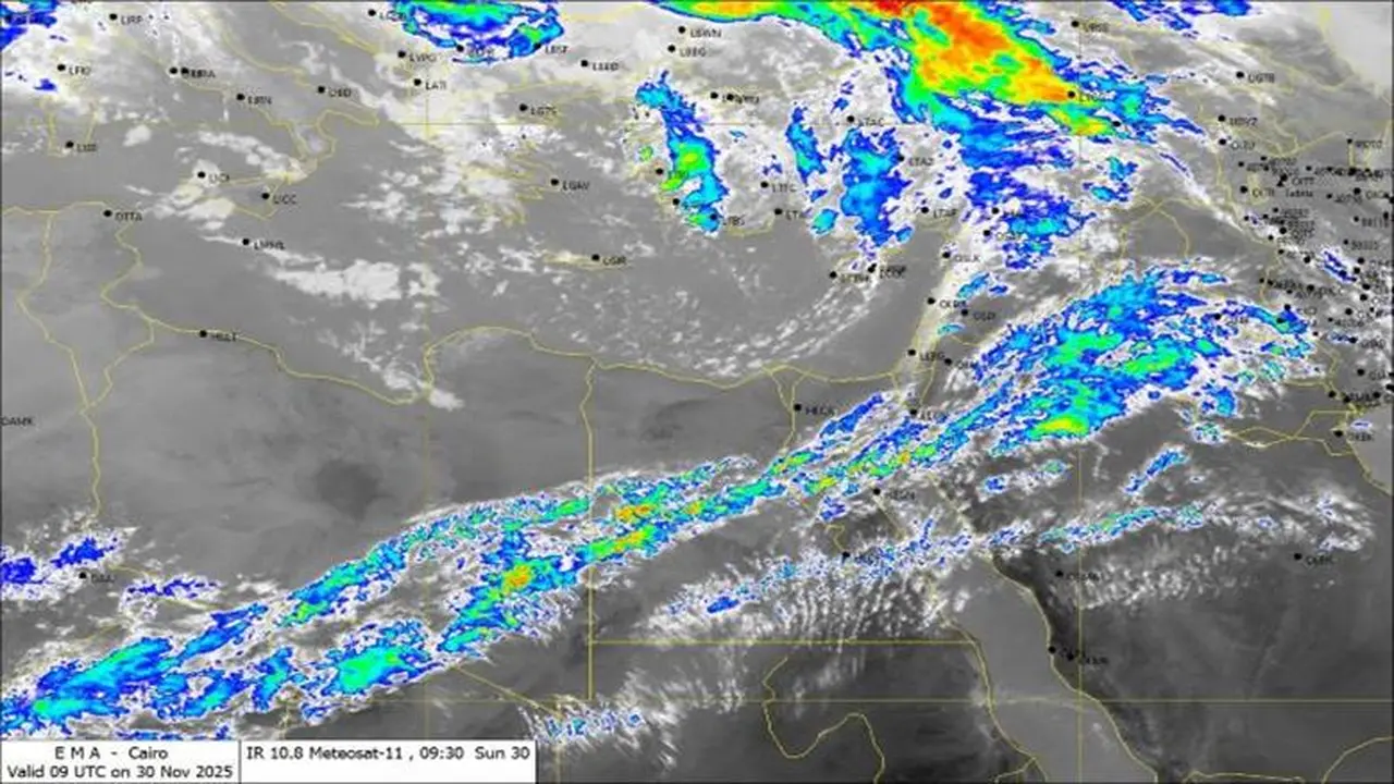 «الأرصاد» تحذر من أمطار ورياح نشطة مع انخفاض درجات الحرارة قريباً